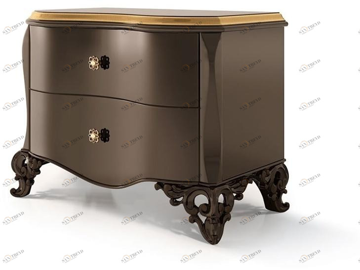 Carpanese Home Прямоугольная тумбочка из дерева Heritage 6122