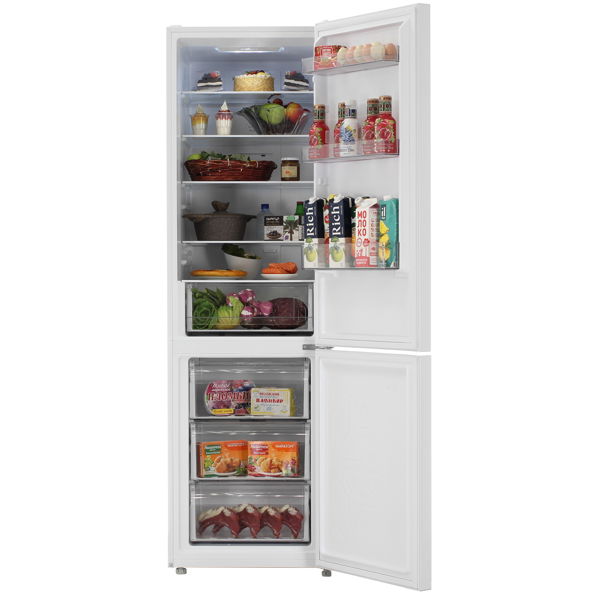 9273061 Холодильник с морозильником   Candy CCRN6200WD белый STDN-0042905 - Вид №5