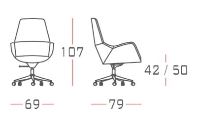 Кожаное офисное кресло с 5 спицами Casa Covre SANREMO ARCH-00144391 - Вид №13