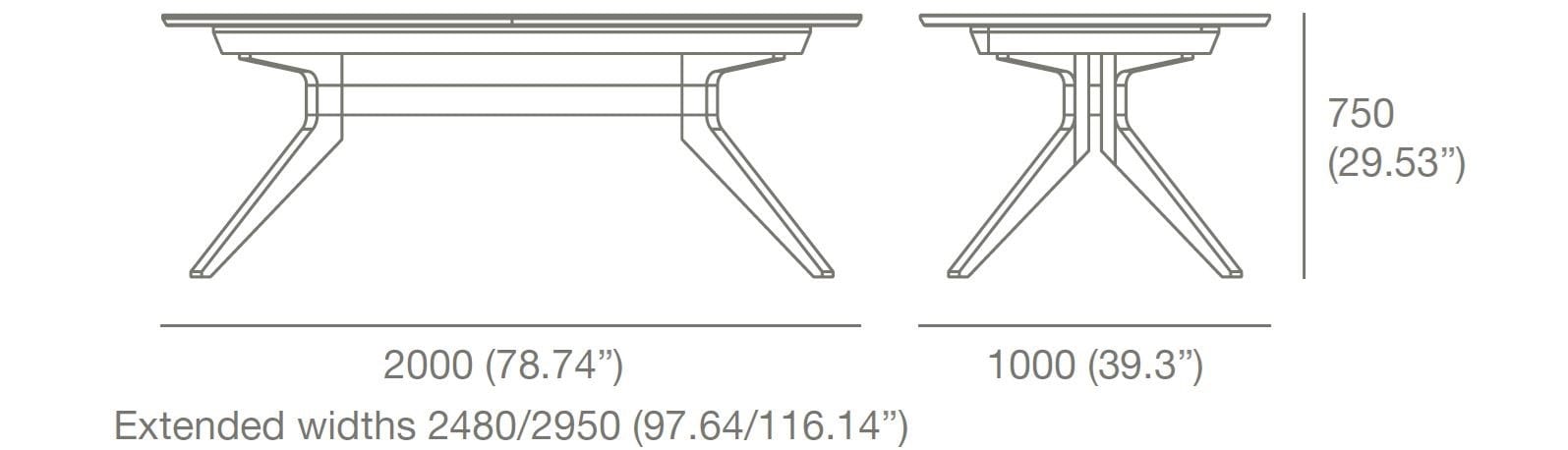 Прямоугольный выдвижной стол из венге Case Cross ARCH-00080531 - Вид №3
