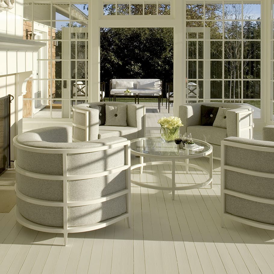 Круглый алюминиевый и стеклянный журнальный столик JANUS et Cie Azimuth ARCH-00106618 - Вид №1