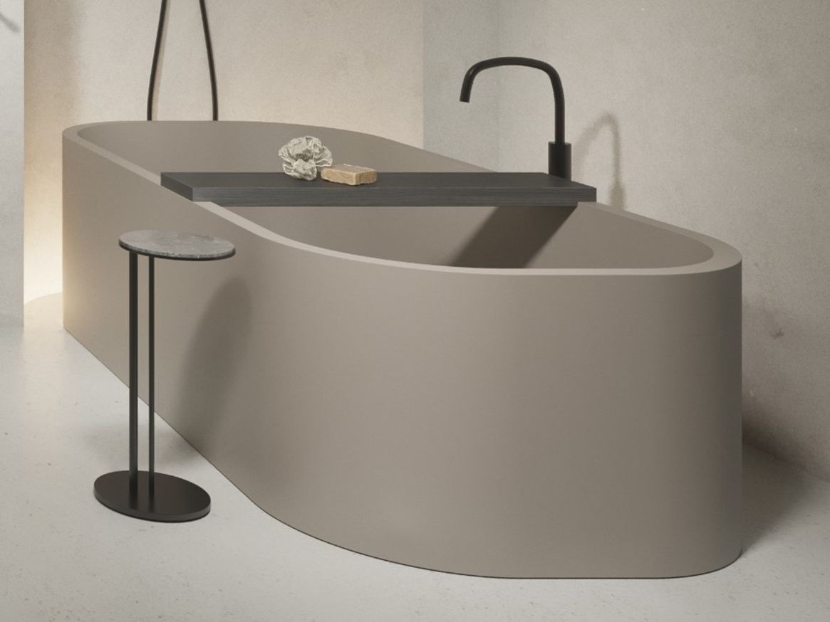 Овальная ванна в центре комнаты в твердой поверхности COCOON Piet Boon ARCH-00144532 - Вид №10