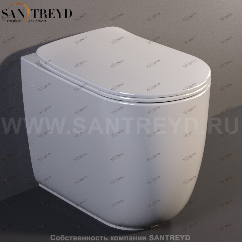 531801 Приставной унитаз напольный Белый Kerasan Nolita Италия