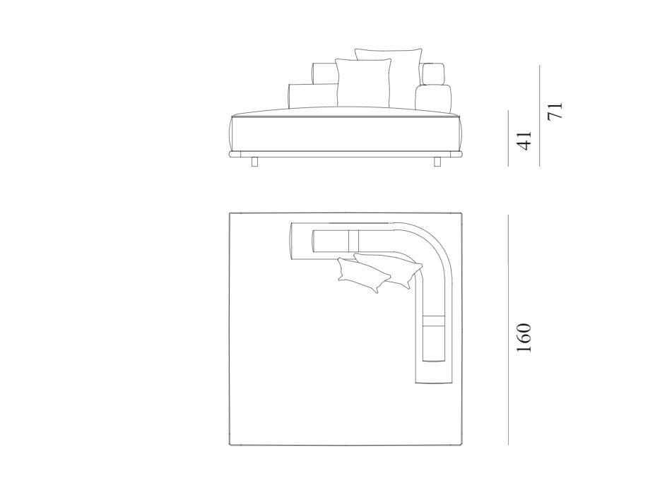 Ткань сад кровать Exteta Panarea ARCH-00110490 - Вид №12