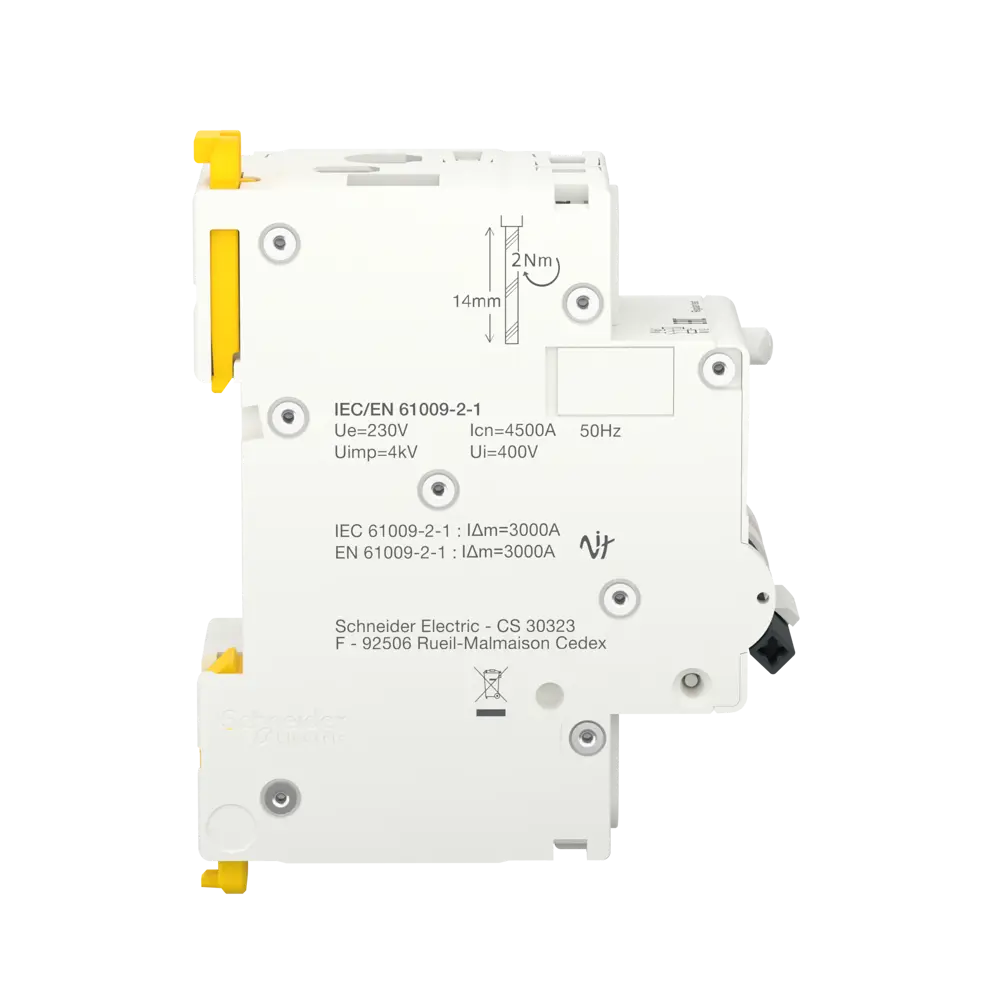 Дифференциальный автомат Systeme Electric Acti9 1P N C40 A 30 мА 4.5 кА AC A9DZ1640 STLM-2144945 - Вид №3