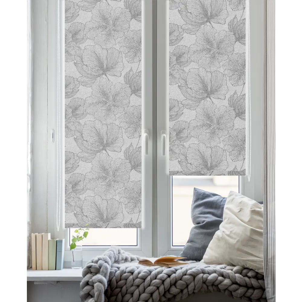 Штора рулонная Nature 120x175 см серая GARDEN STLM-2085437 - Вид №6