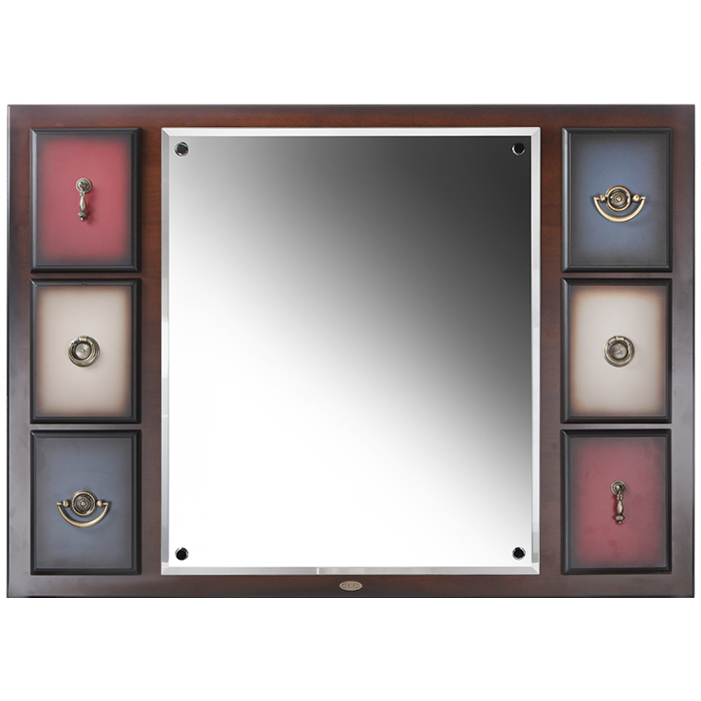 71178 Зеркало настенное Пандора 2 Орех Mix BOGACHO 4627139505235