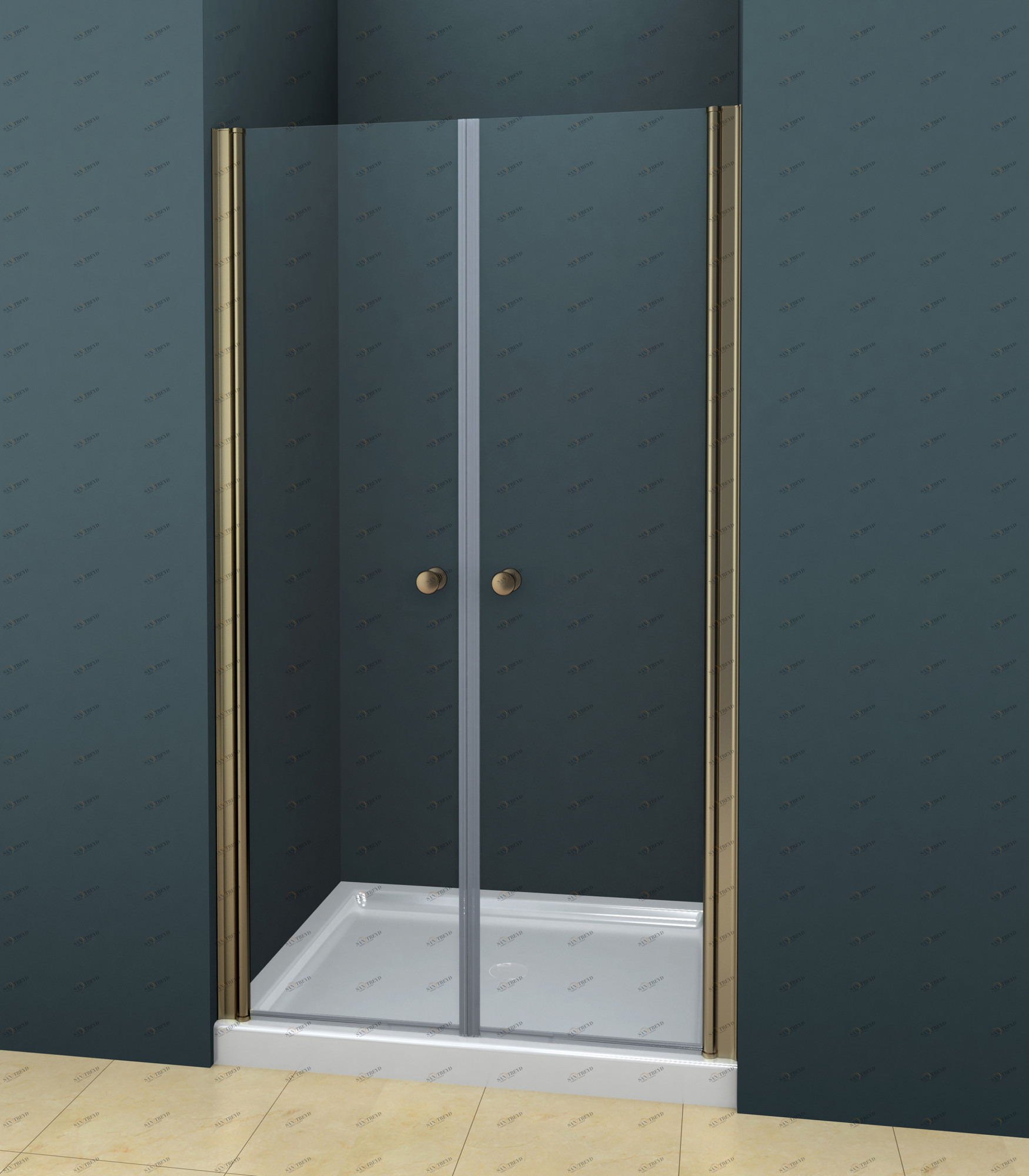 Душевая дверь в нишу CEZARES ROYAL PALACE-A-B-2-135-Pi-Br