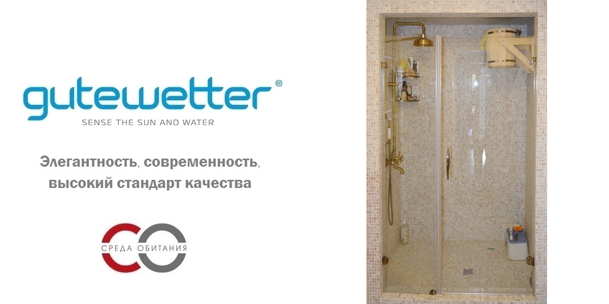 Душевая дверь в нишу 110x190 GK-002B GUTEWETTER LUX DOOR 110X190GK002B - Вид №1