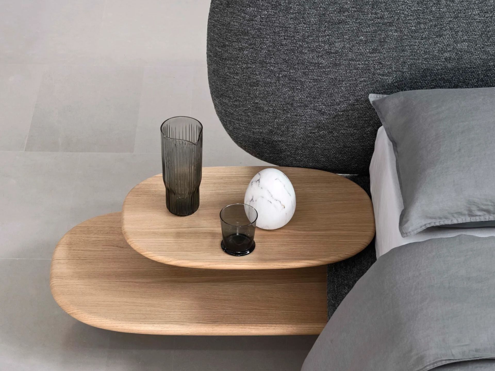 Мягкая кровать из ткани с мягким изголовьем Alf DaFrè Neyõ ARCH-00100012 - Вид №5