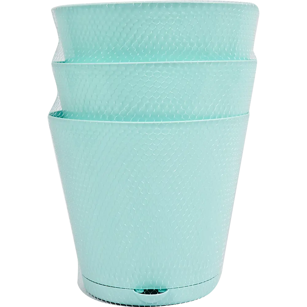 Горшок цветочный Ingreen Easy Grow ø20 h28 см v3.6 л пластик небесный 3 шт STLM-2104495 - Вид №3