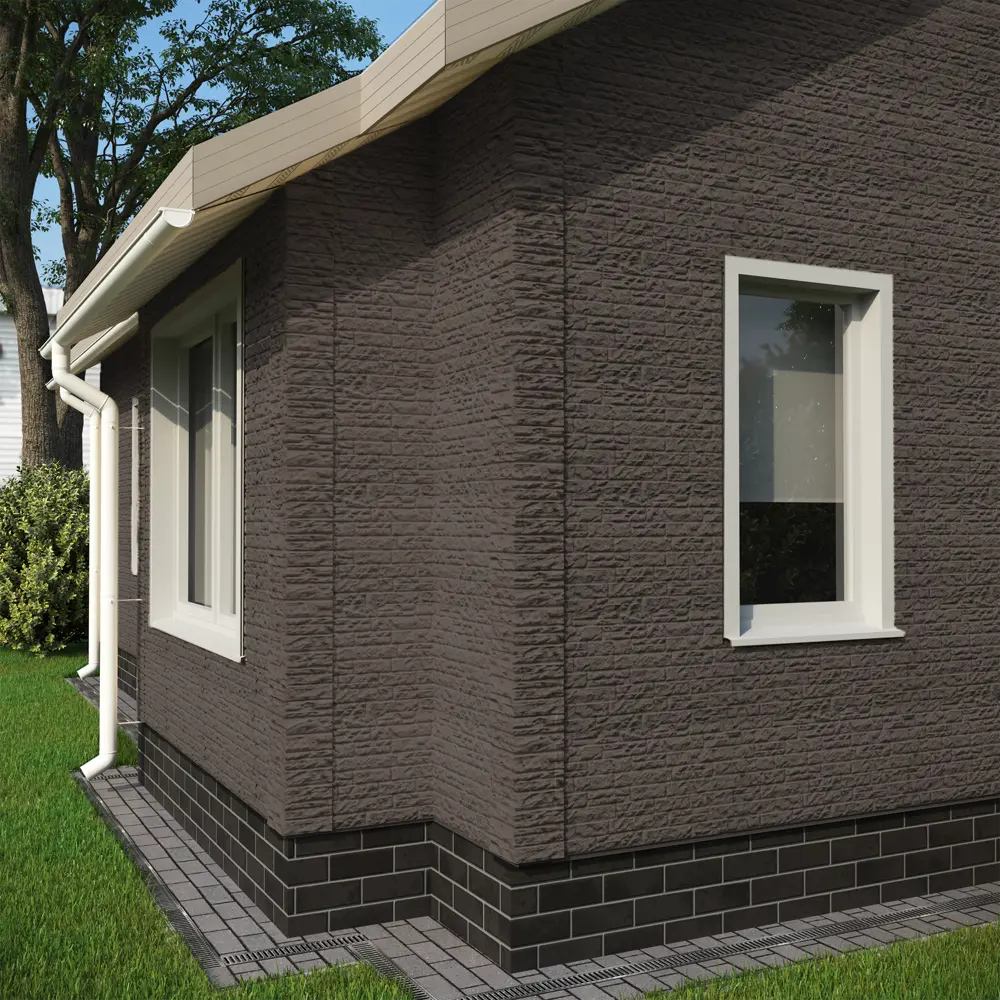Фасадная панель Docke Dacha Песчаник слоистый цвет тёмно-коричневый 0.4 м² 82402504 STLM-2161743 DÖCKE Эдель - Вид №3