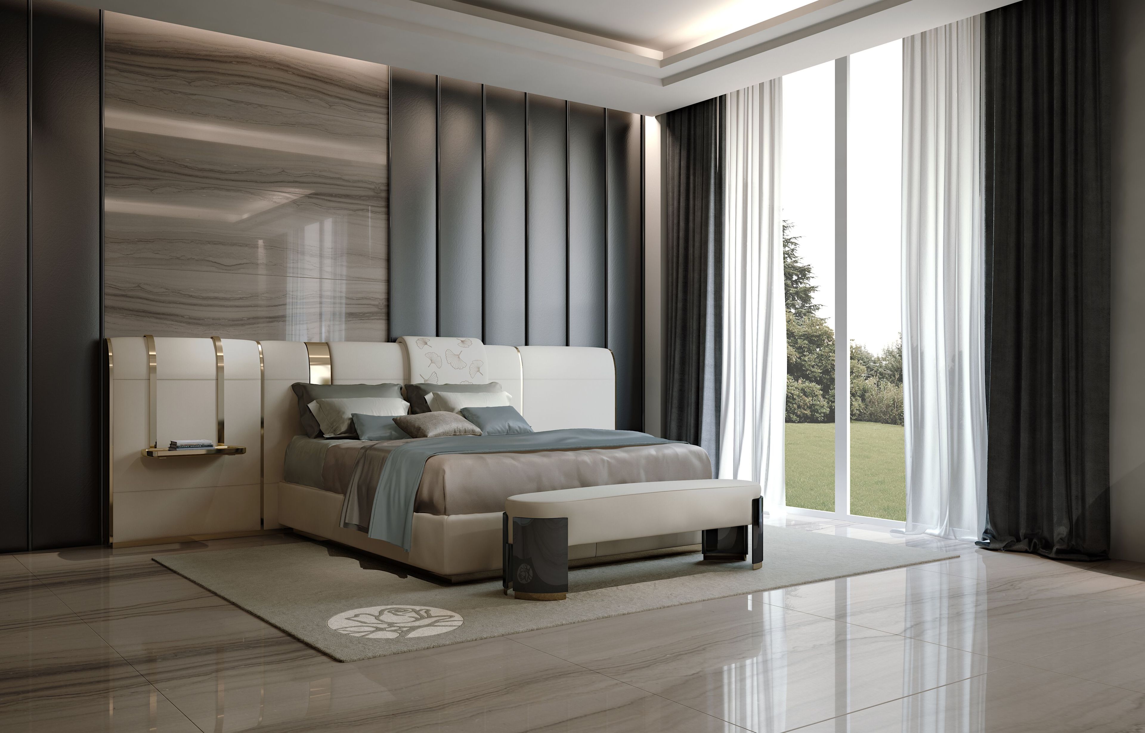 Прямоугольный шерстяной ковер ручной работы Bizzotto Italia ROSE ARCH-00123084 - Вид №3