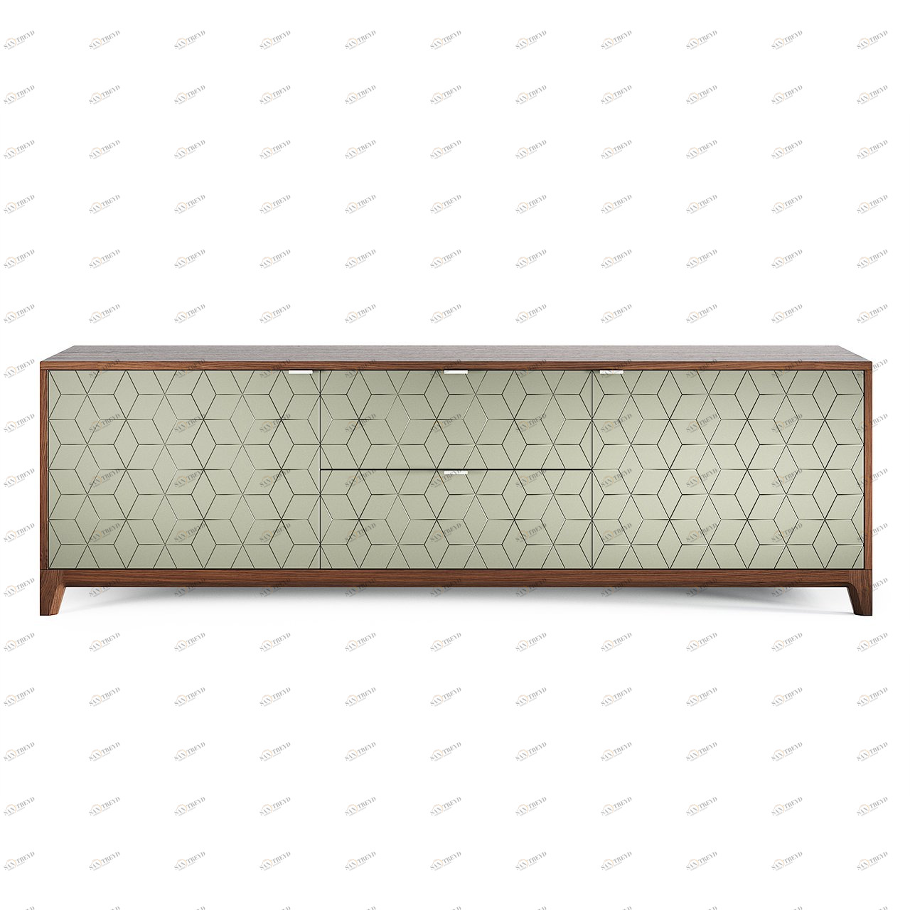 Тумба под телевизор с ящиками оливковая Case №2 THE IDEA  210275 Коричневый 