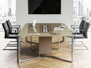 Las Mobili Прямоугольный стол для совещаний с системой управления кабелями I-meet