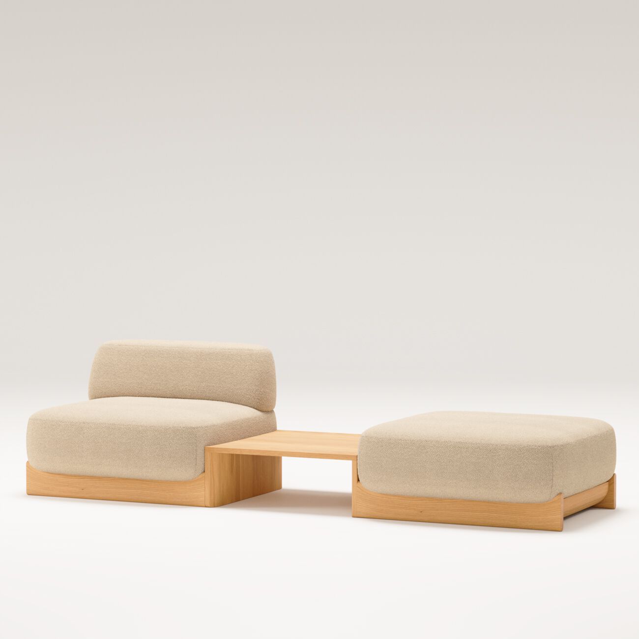 Угловой диван из ткани и дуба с шезлонгом Wewood купол ARCH-00078986 - Вид №14