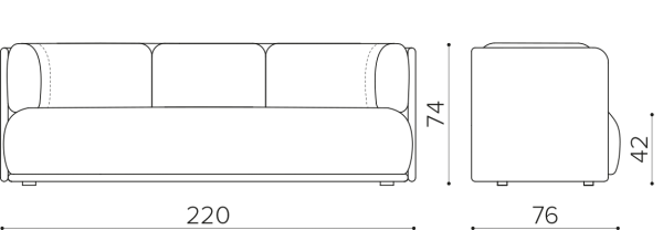 SH3000 3 seater sofa True Design Sho - Вид №1