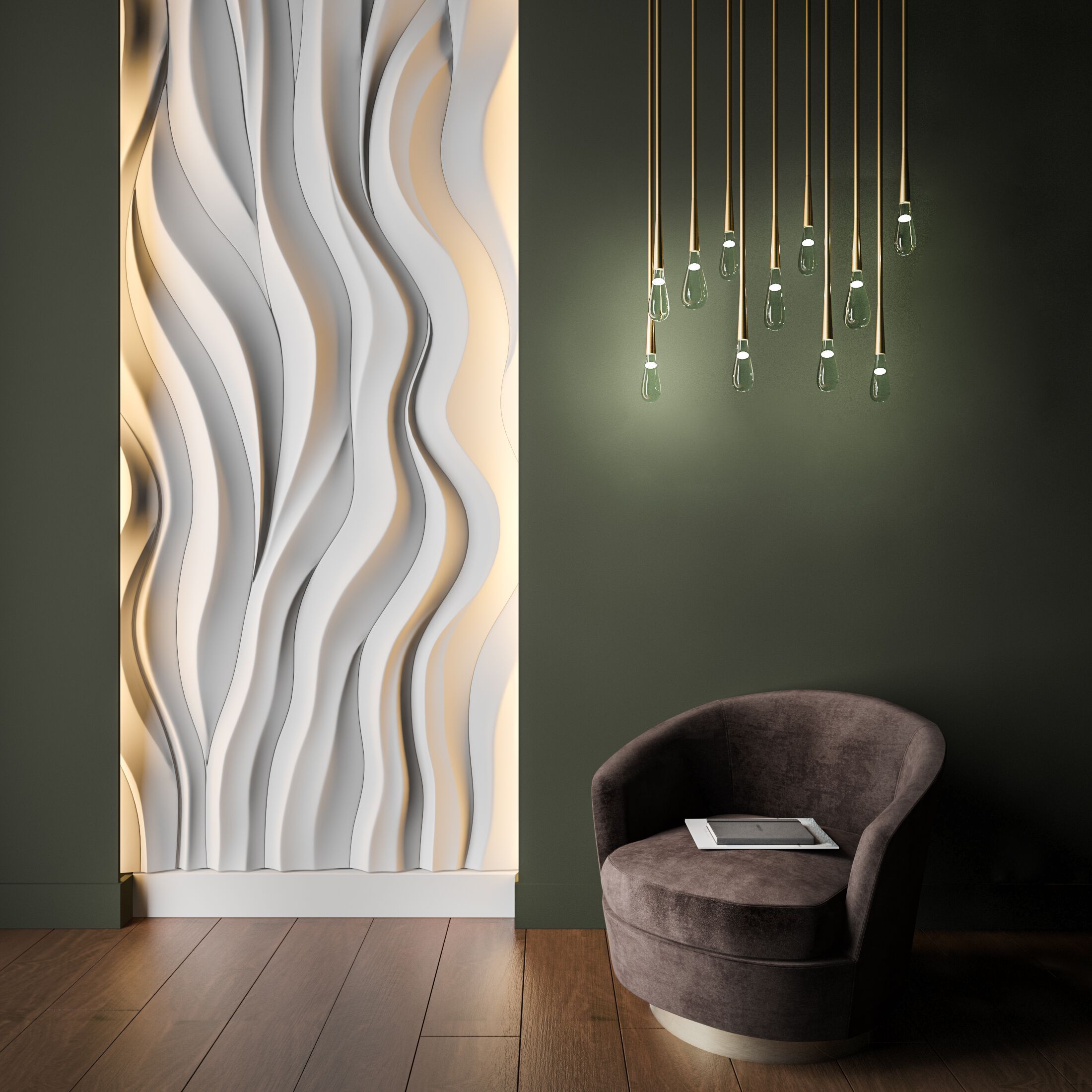 Трехмерная декоративная гипсовая панель WallDeco JERSEY ARCH-00025458 - Вид №1