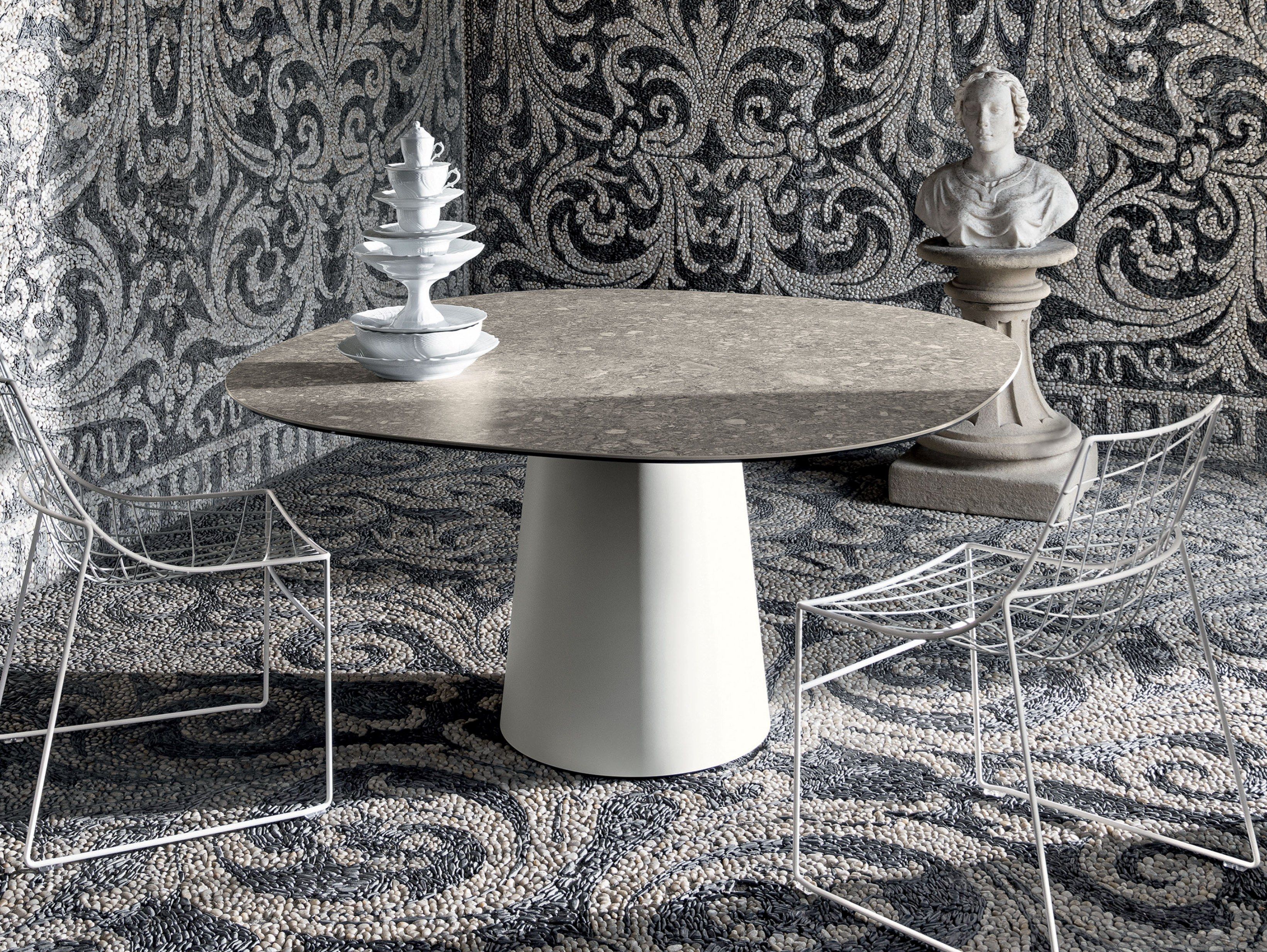 Стол из нержавеющей стали и хрусталя Sovet Italia ARCH-00127874