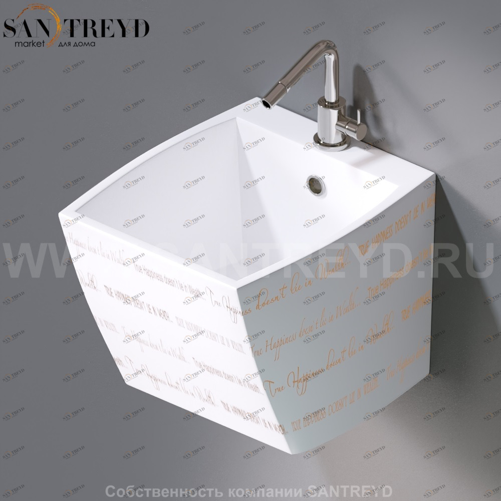 L253.420G Подвесная раковина настенная овальная A. e T. Italia SQUARE белая AeT ITALIA