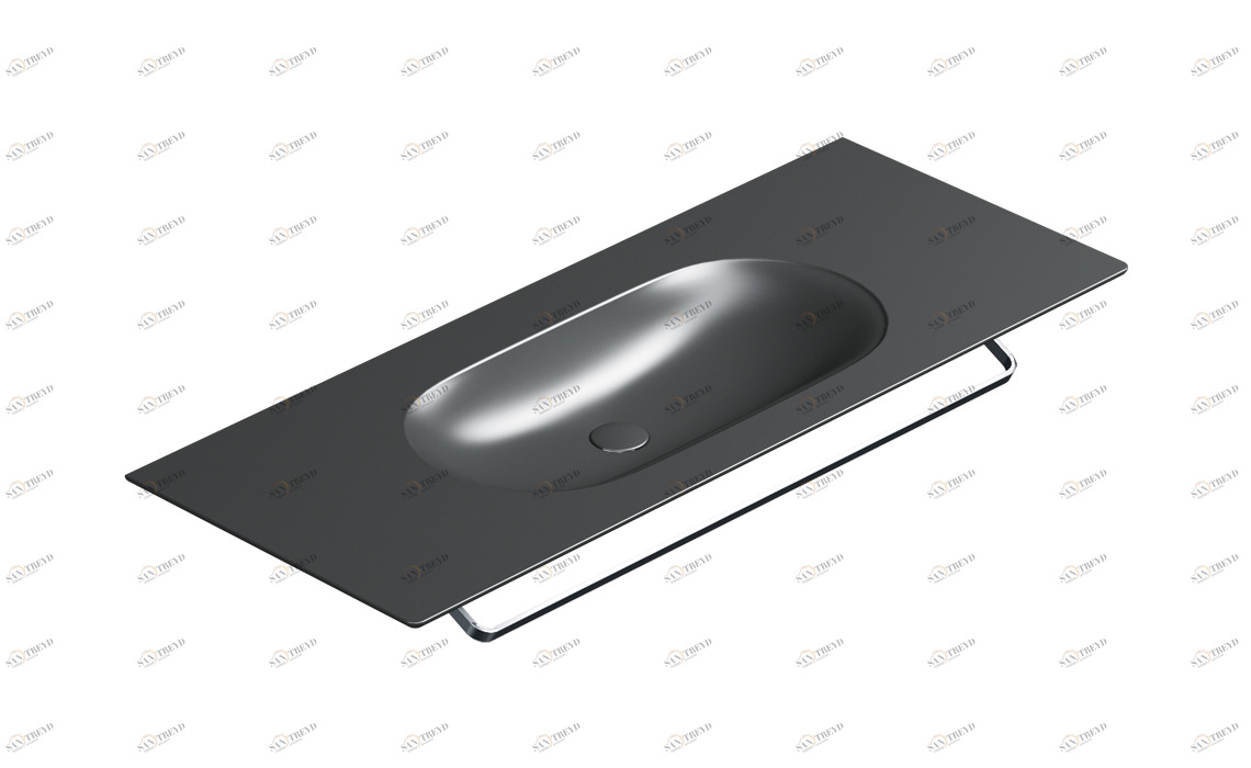 1125HZNS Подвесная раковина настенная консольная овальная CERAMICA CATALANO  черная 