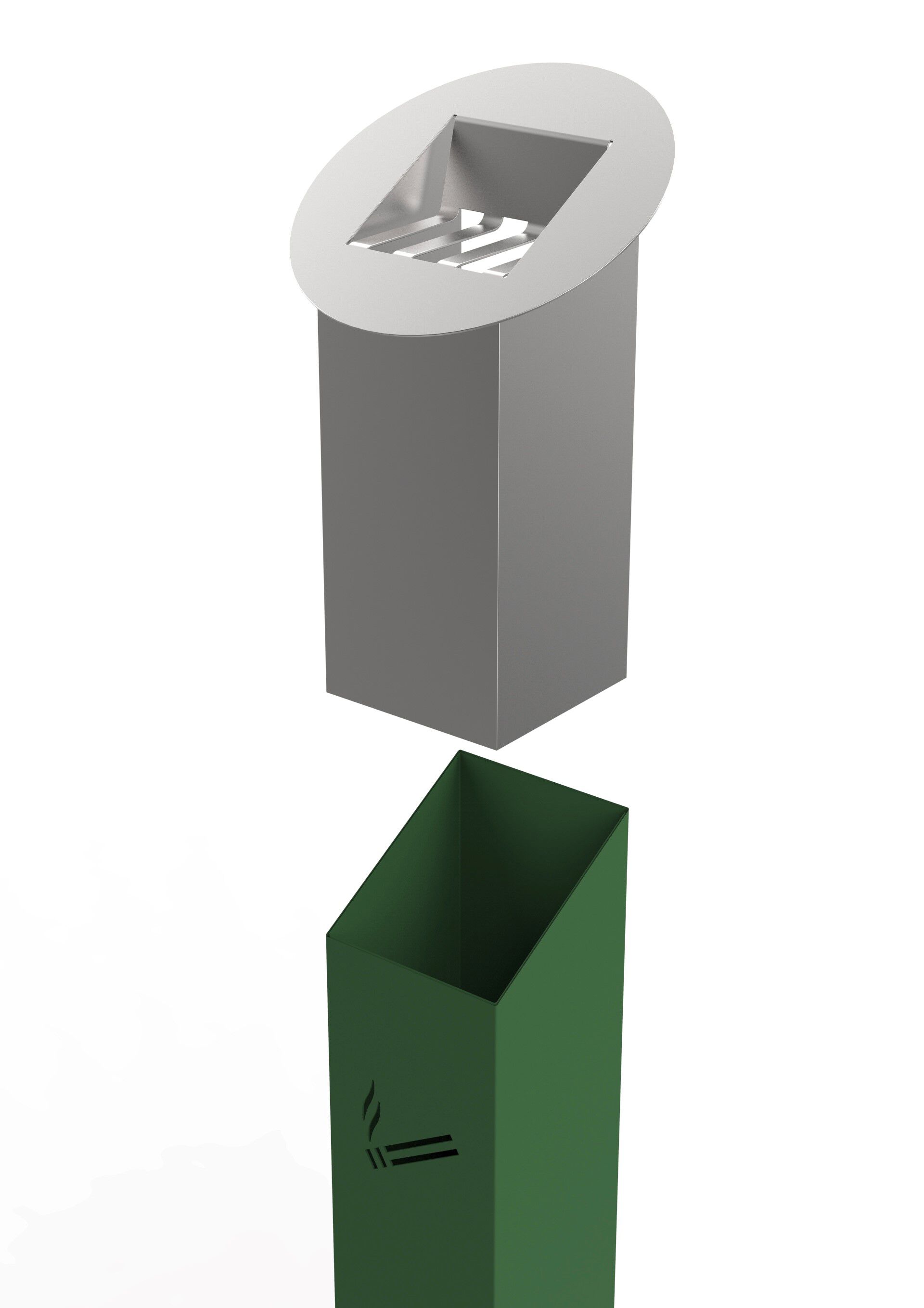 Стальная напольная пепельница для общественных мест CITYSì TOKYO ARCH-00000449