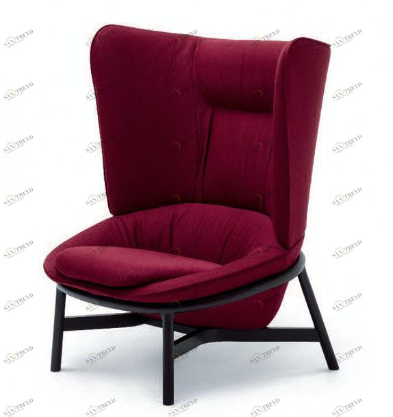 arflex Мягкое кресло-качалка из ткани с высокой спинкой Ladle sun-id-1372848