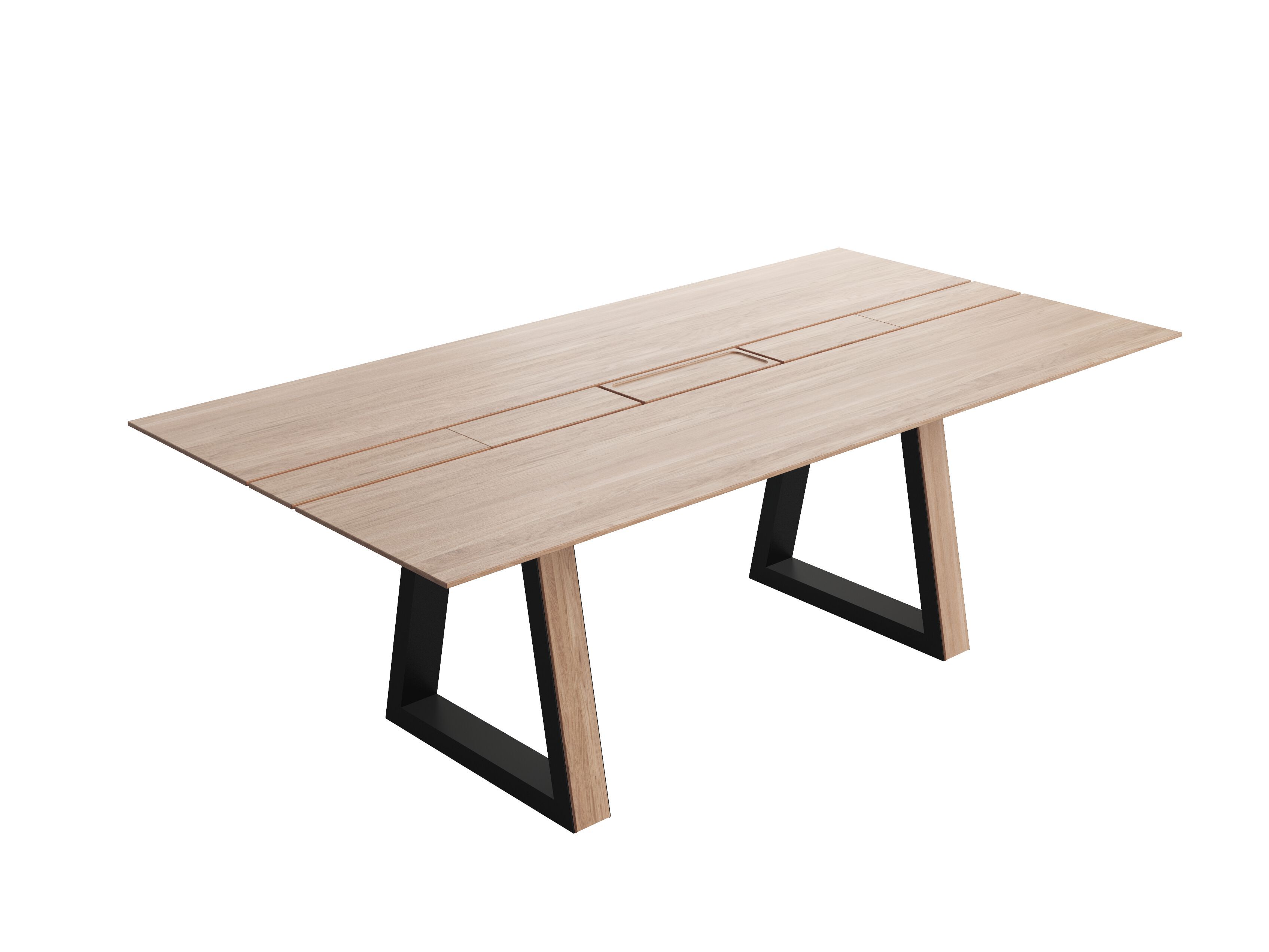 Деревянный прямоугольный стол для совещаний с системой люверсов Mobitec JAVARI T0314 ARCH-00047136 - Вид №1