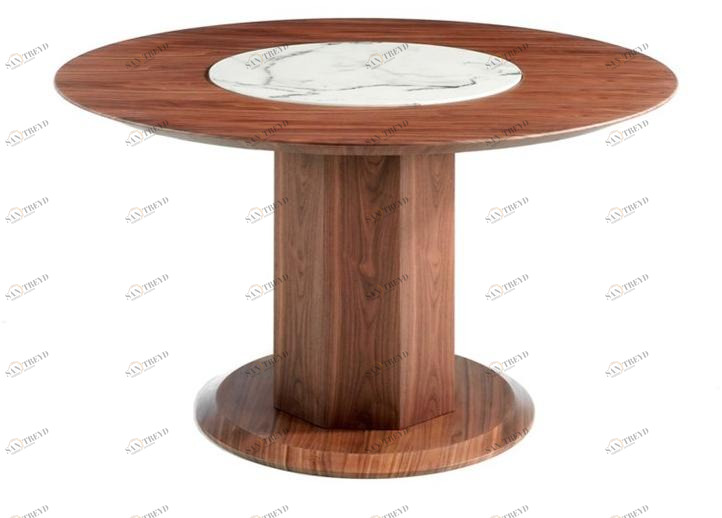 Angel Cerdá Круглый деревянный стол с ленивой сьюзан Nature life 1029 Angel Cerda