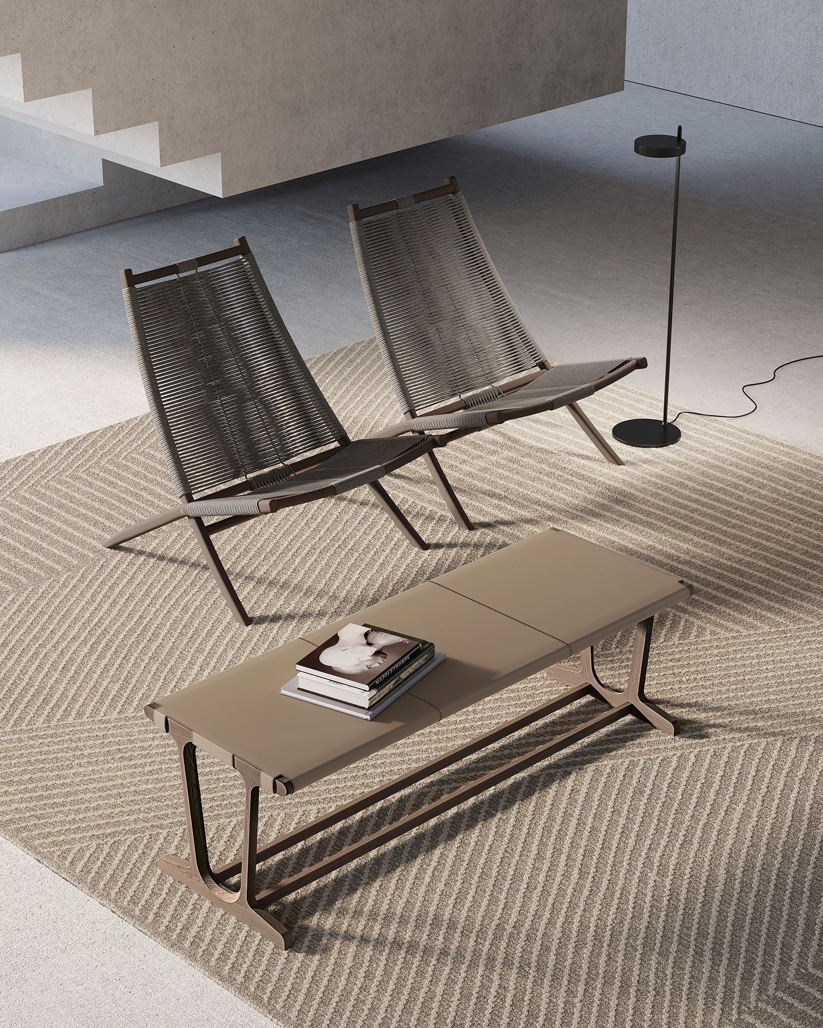 Кресло из ткани, веревки и ясеня Frigerio Хули ARCH-00149241 - Вид №11