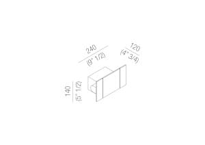 Анодированный алюминиевый настенный смеситель для раковины Agape Sen ARCH-00064468 - Вид №6