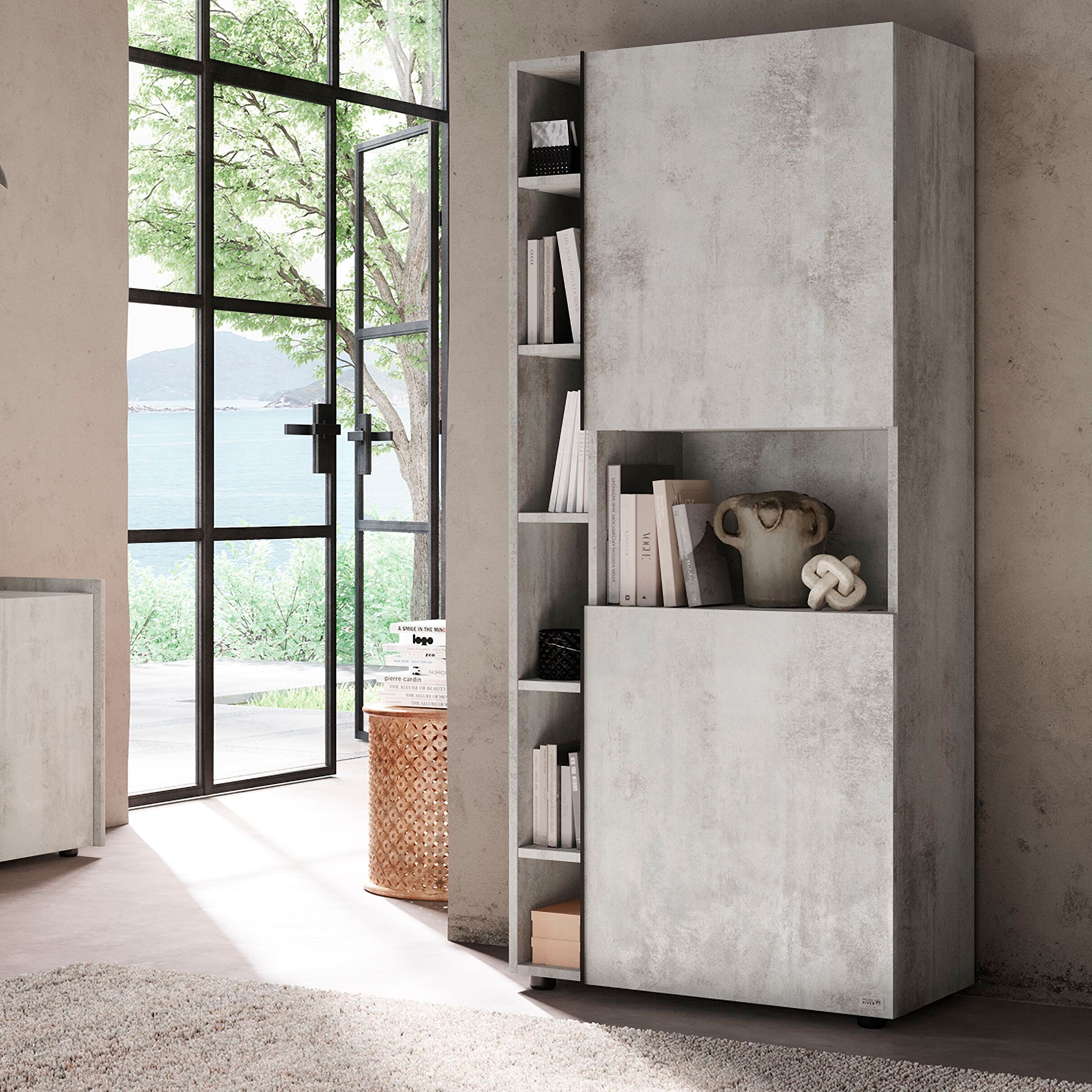 Настенный книжный шкаф из меламинированного материала Mobili Fiver ROMINA ARCH-00138664 - Вид №11