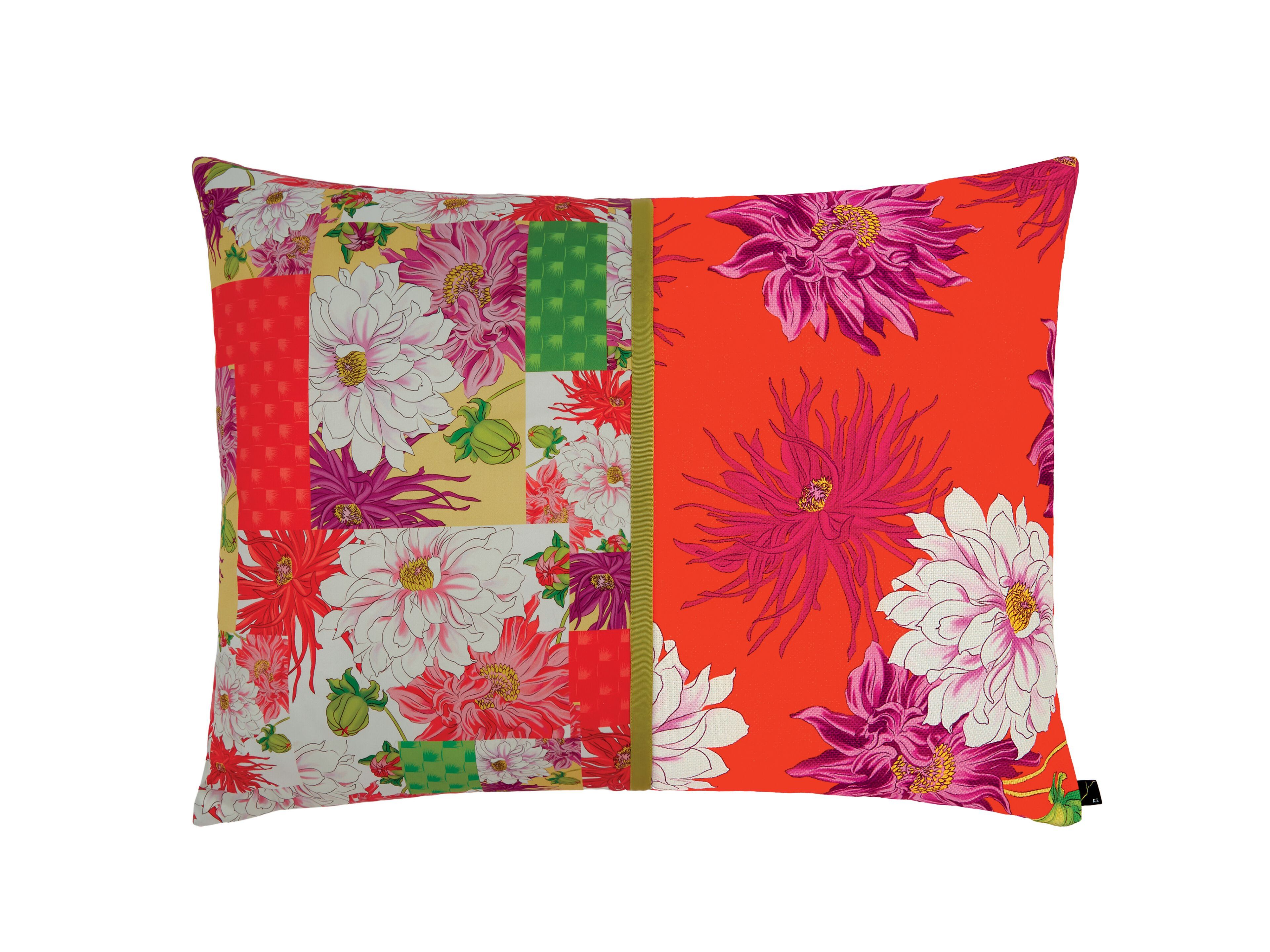 Прямоугольная подушка из ткани с цветочным рисунком K-3 Hana Pop ARCH-00137725 - Вид №1