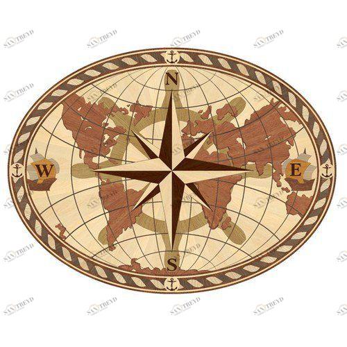 Художественный паркет Da Vinci Розетка 26-110 Дуб Селект (Гладкая) х1000диаметр мм 260090110