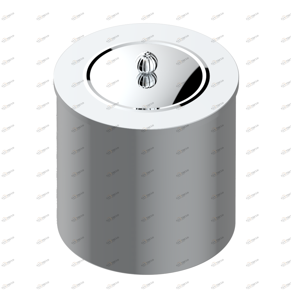 A8N-712CL WASTE BASKET WITH COVER Diameter : 200 mm Thg-paris Vogue с красной яшмой Хром A8N-712CL CAT.A