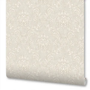 Обои Wallsecret Lardini бежевые с вензельным узором для гостиной и спальни 89395593