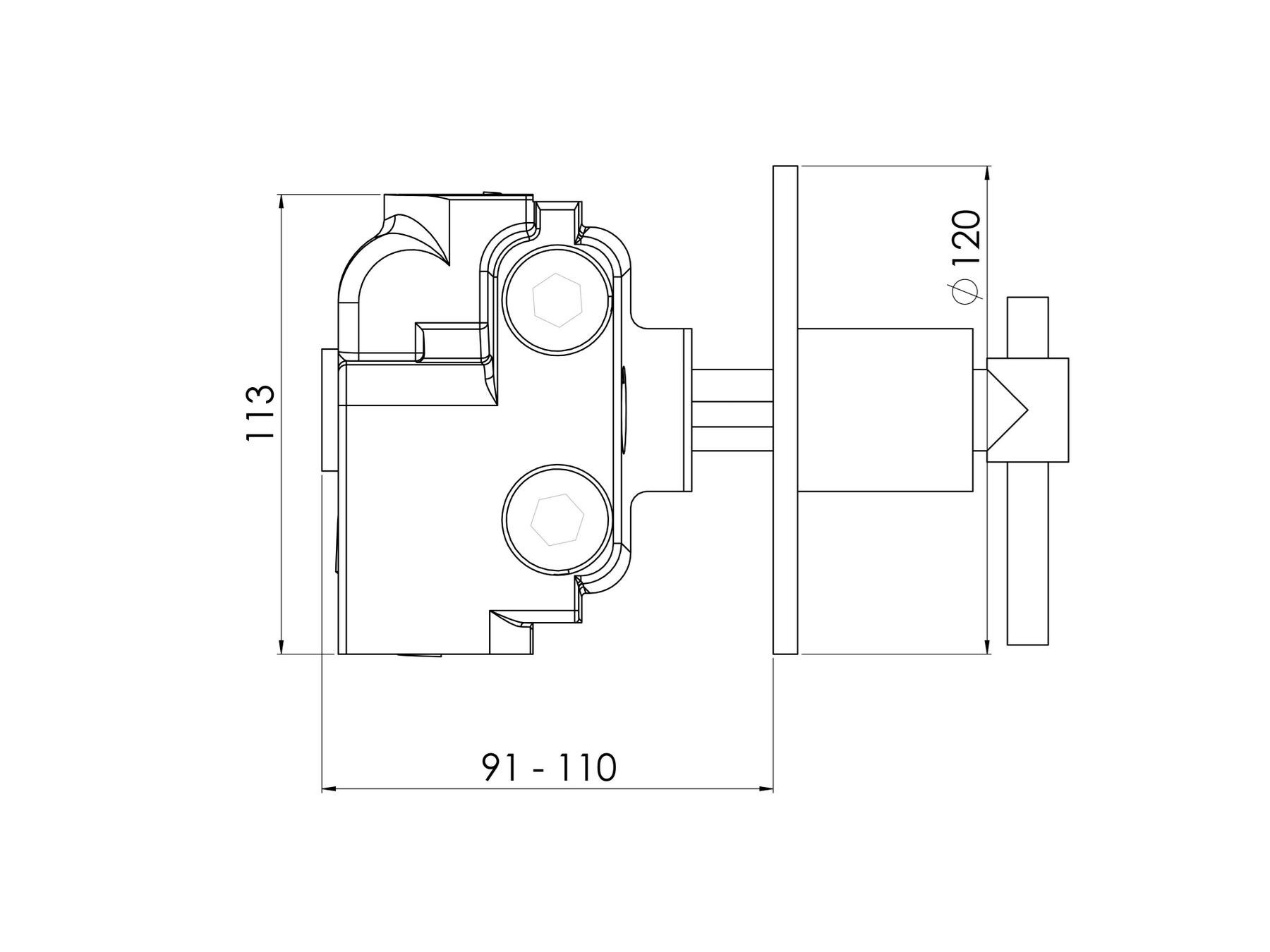 Смеситель для душа с одним отверстием rvb ARCH-00134817 - Вид №2