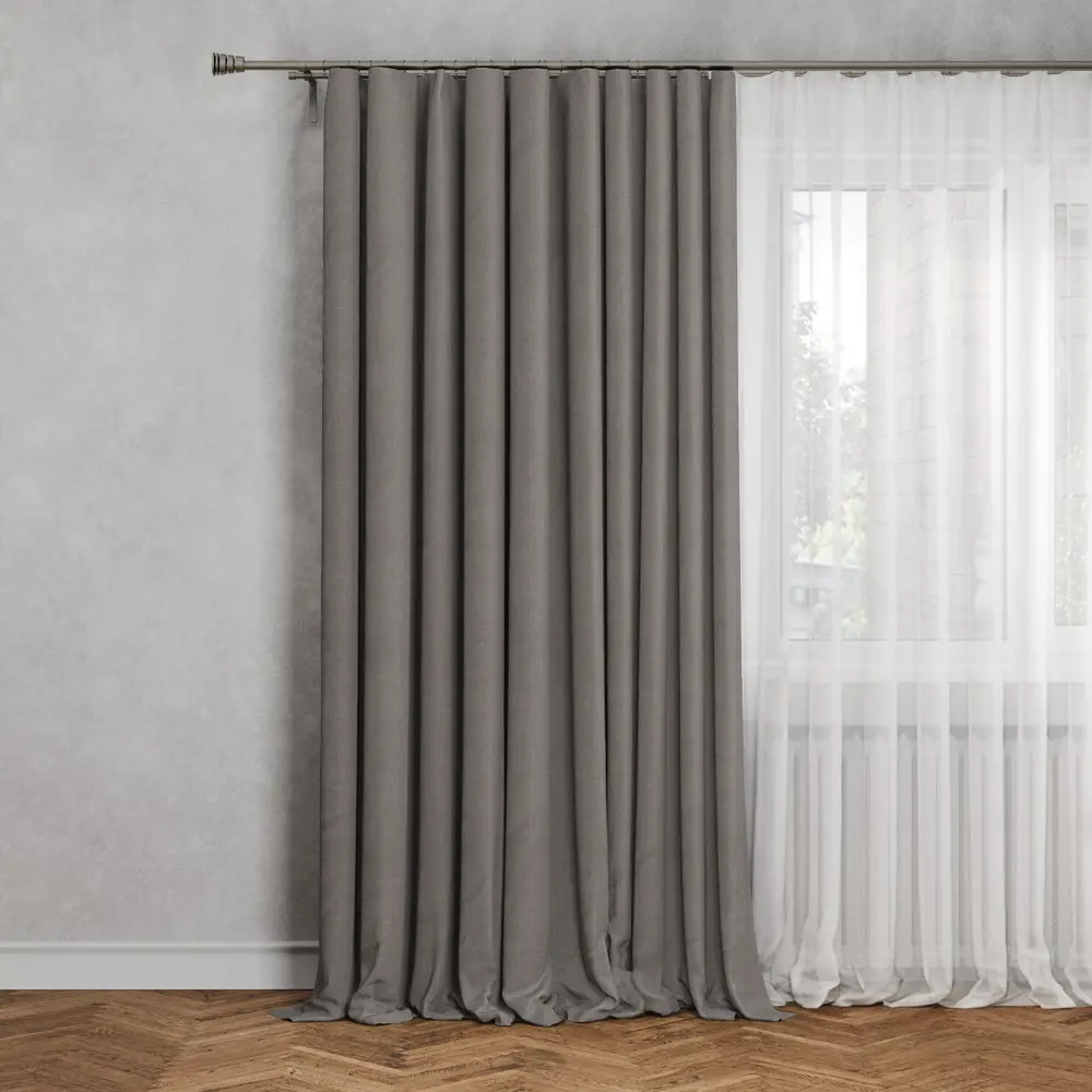INSPIRE Lidia - Штора на ленте бежевая 140x280 см 84996640 STLM-0057536