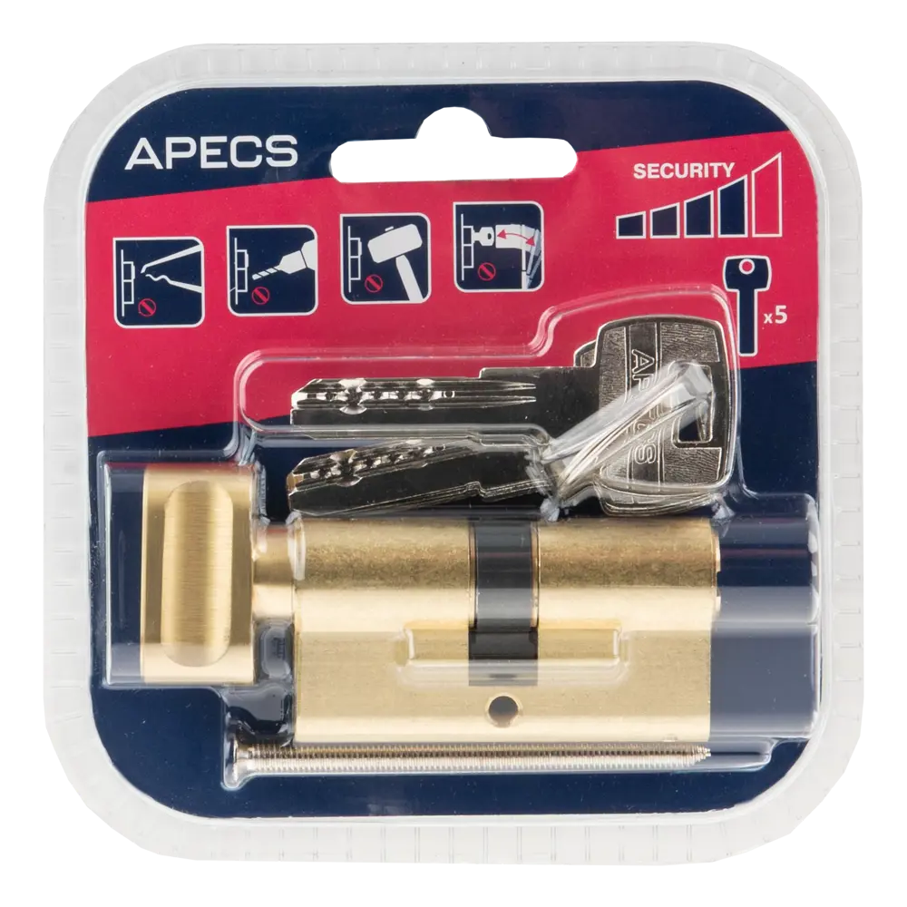 Цилиндровый механизм Apecs Pro LM-60-C-G с защитой от взлома 84168030 SM STLM-0046648 - Вид №2