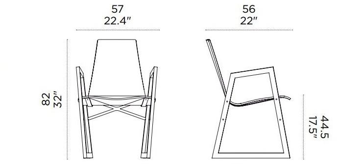 Casamania & Horm Кресло-санки, обитое кожей или тканью Ray sun-id-1470745 - Вид №14