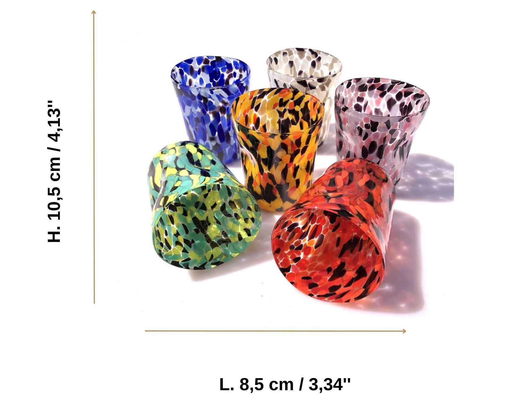 Набор из шести стаканов из муранского стекла ручной работы In Stock YourMurano ARCH-00022328 - Вид №11