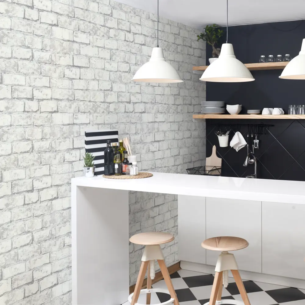 Обои флизелиновые Inspire Rock серо-белые 1.06 м White 0 STLM-2093282 - Вид №5