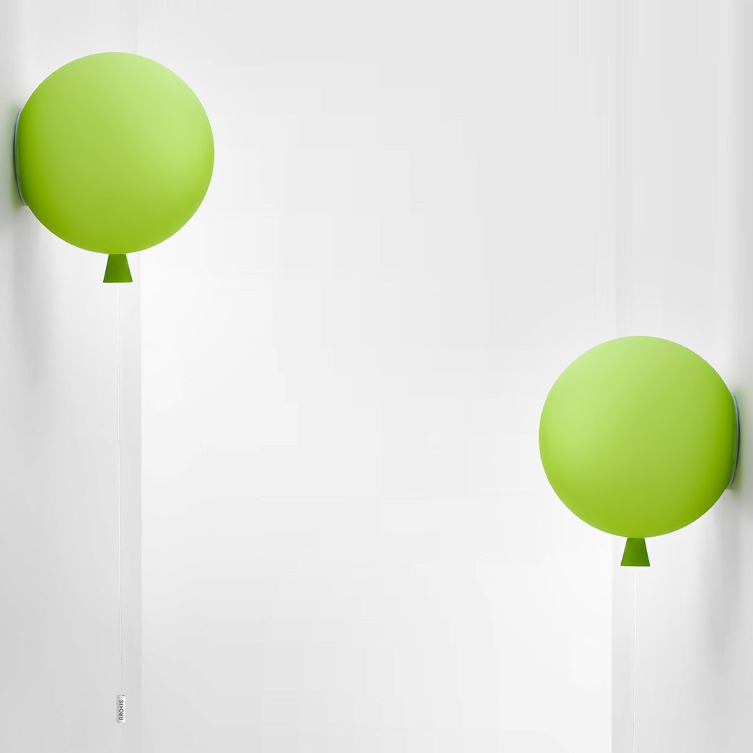 Brokis MEMORY WALL D250 матовый зеленый светильник воздушный шар настенный 116338 - Вид №1
