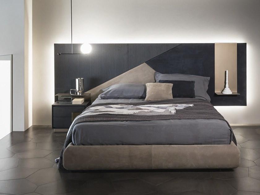 Shake Кровать двуспальная в коже с высоким изголовьем Ego sun-id-1485098 - Вид №5