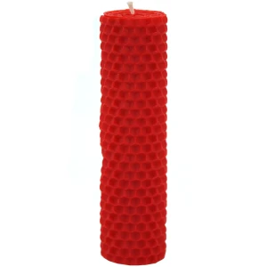 Свеча вощинная цилиндр красная 3x13 см