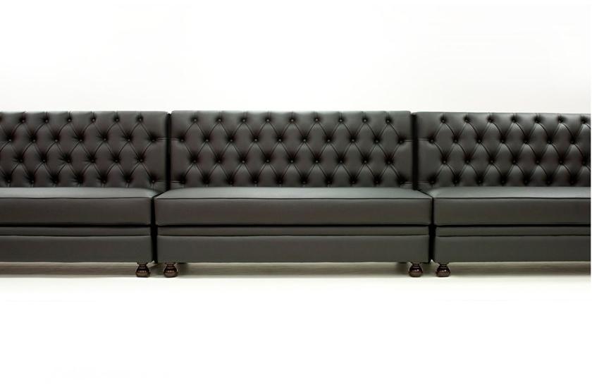 CREARTE COLLECTIONS Стеганая модульная кожаная скамья со спинкой  80  - Вид №4