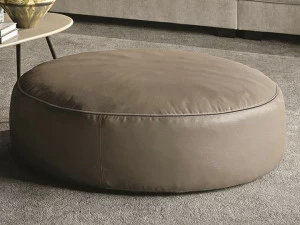 Frigerio Salotti Круглый кожаный пуф