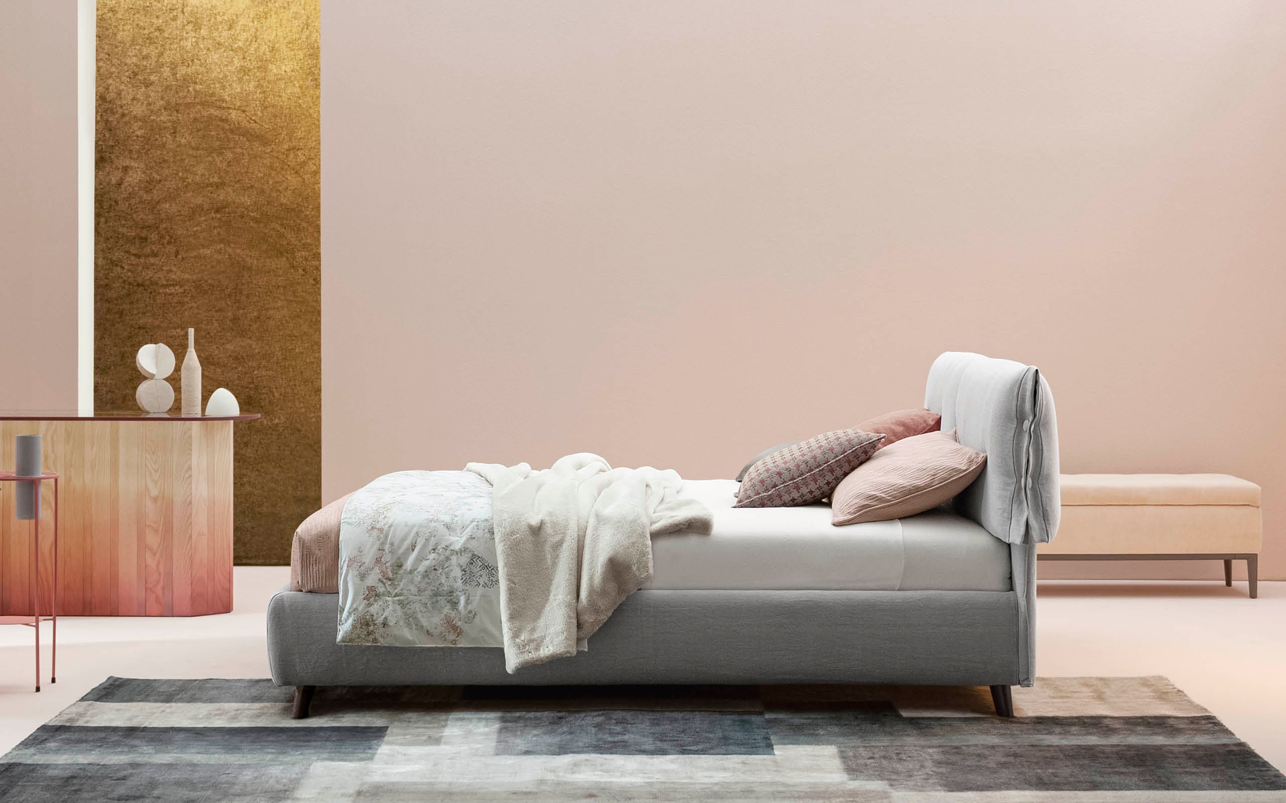 Двуспальная кровать из ткани с мягким изголовьем Twils GISELLE ARCH-00033828 - Вид №5