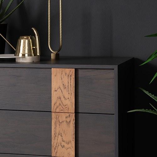 Devina Nais Прямоугольная прикроватная тумба из массива дерева с ящиками sun-id-1450752 - Вид №2