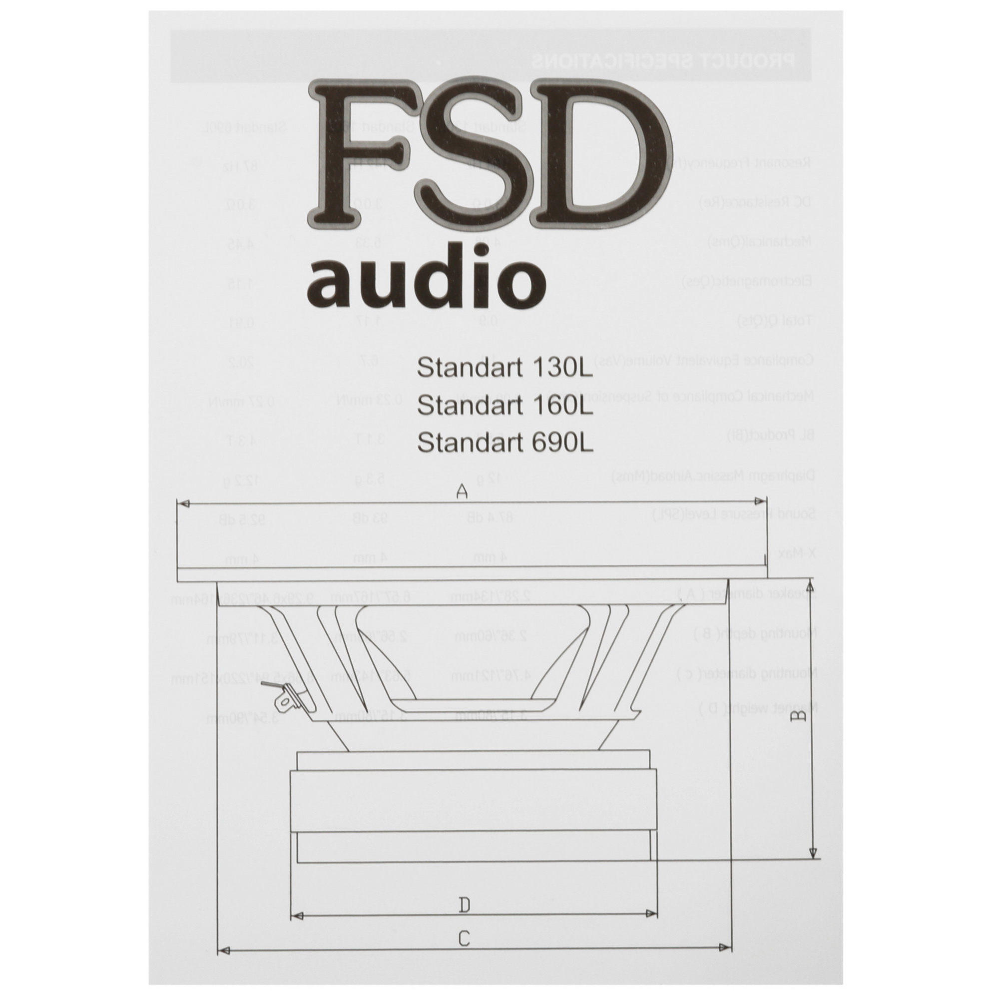 9122393 Среднечастотная акустическая система FSD audio Standart 130L STDN-0009550 - Вид №4